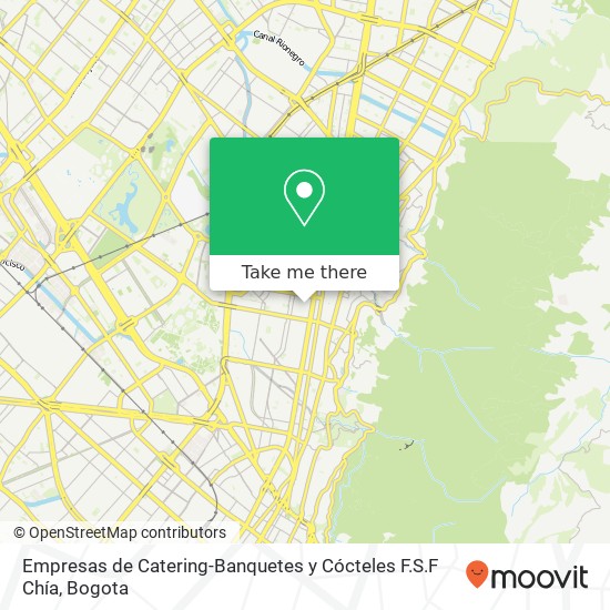 Mapa de Empresas de Catering-Banquetes y Cócteles F.S.F Chía
