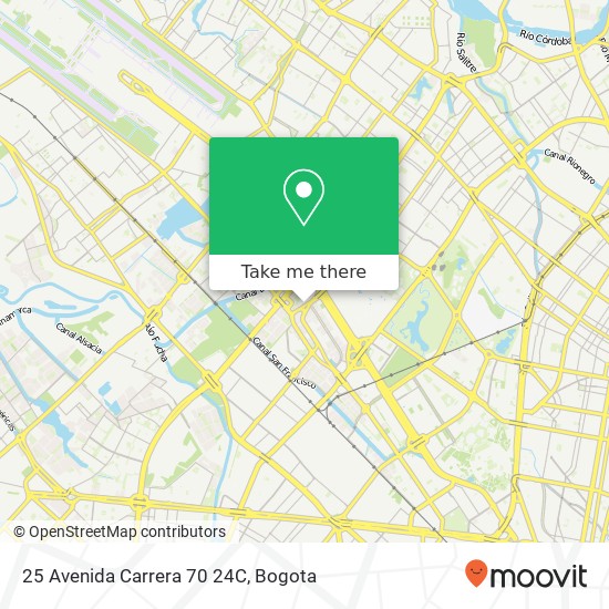 Mapa de 25 Avenida Carrera 70 24C