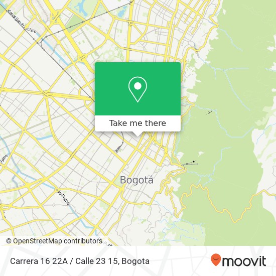 Mapa de Carrera 16 22A / Calle 23 15