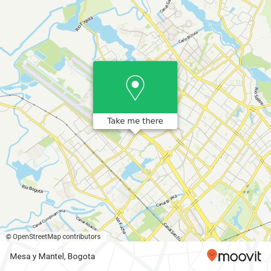Mesa y Mantel map