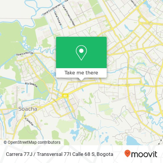 Mapa de Carrera 77J / Transversal 77I Calle 68 S