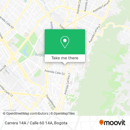 Carrera 14A / Calle 60 14A map