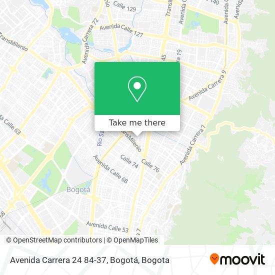 Avenida Carrera 24 84-37, Bogotá map