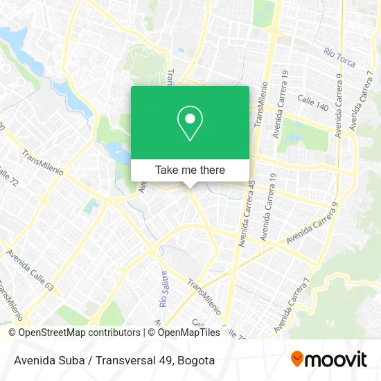 Avenida Suba / Transversal 49 map