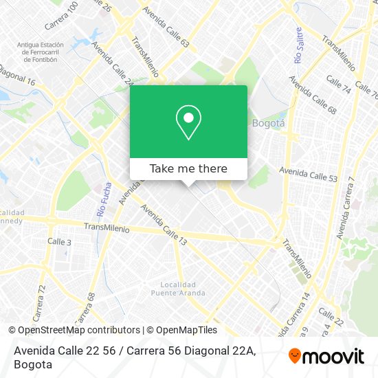 Mapa de Avenida Calle 22 56 / Carrera 56 Diagonal 22A