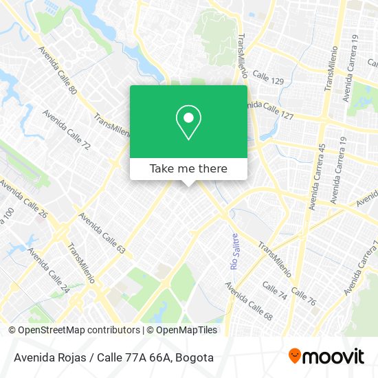 Avenida Rojas / Calle 77A 66A map