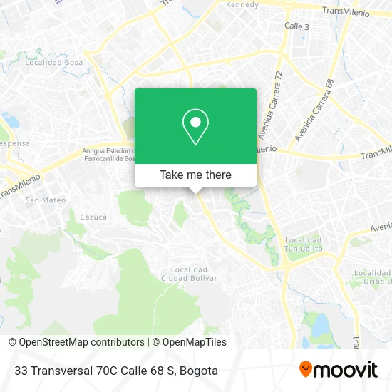 33 Transversal 70C Calle 68 S map