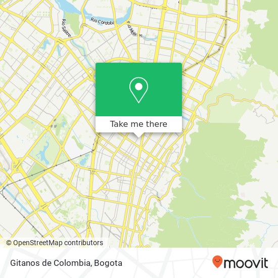 Gitanos de Colombia map
