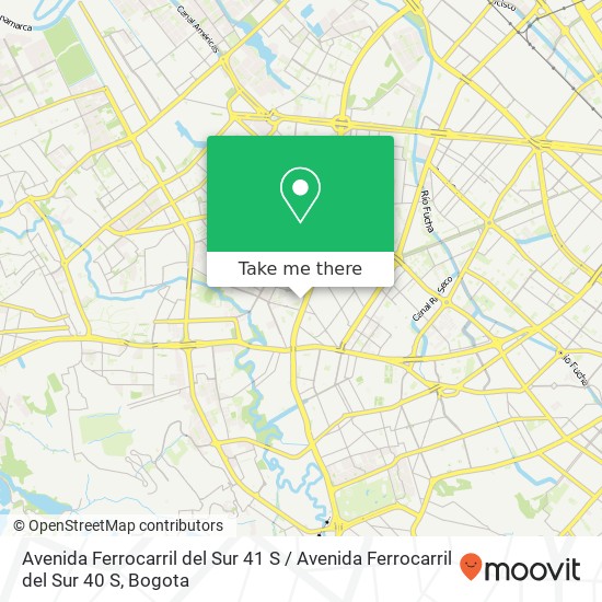 Mapa de Avenida Ferrocarril del Sur 41 S / Avenida Ferrocarril del Sur 40 S