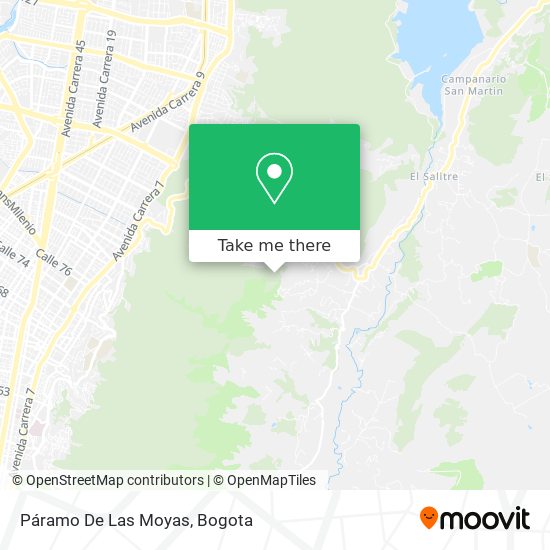 Páramo De Las Moyas map
