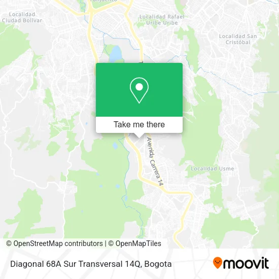 Diagonal 68A Sur Transversal 14Q map