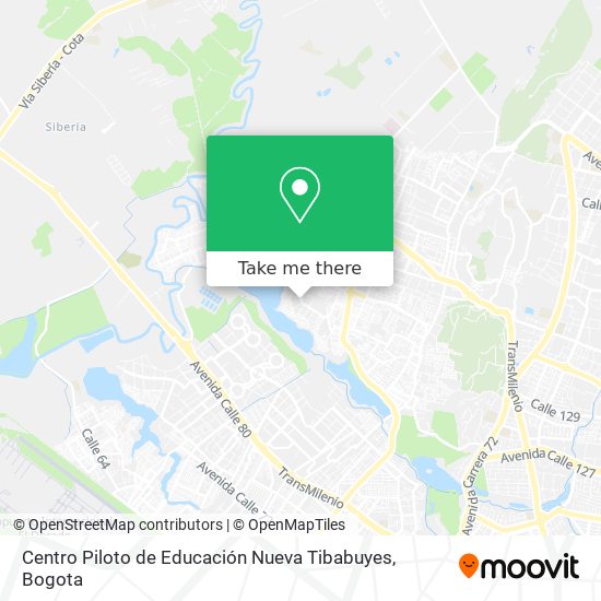Mapa de Centro Piloto de Educación Nueva Tibabuyes