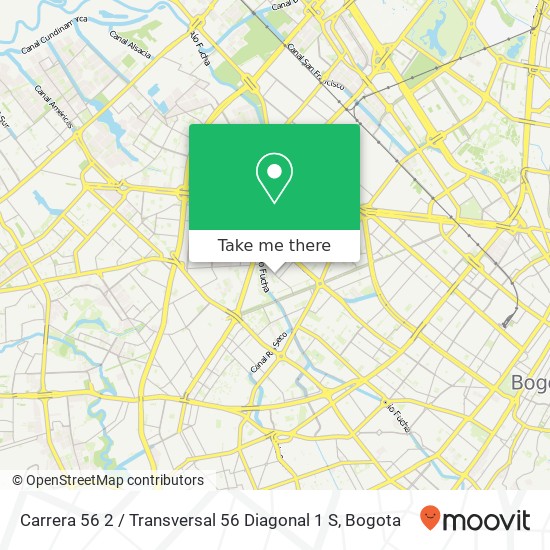 Carrera 56 2 / Transversal 56 Diagonal 1 S map