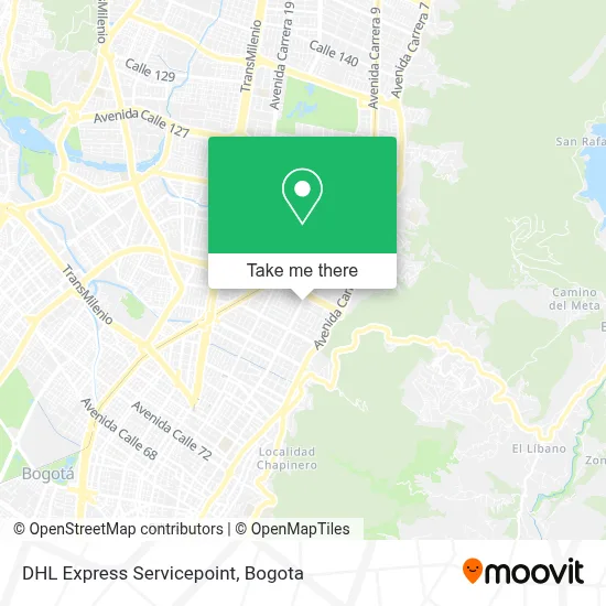 DHL Express Servicepoint map
