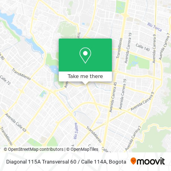 Mapa de Diagonal 115A Transversal 60 / Calle 114A