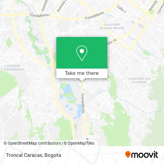 Troncal Caracas map