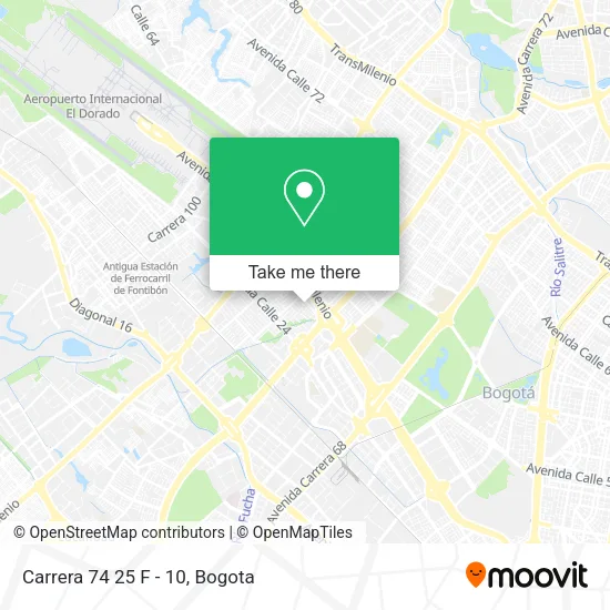 Carrera 74 25 F - 10 map