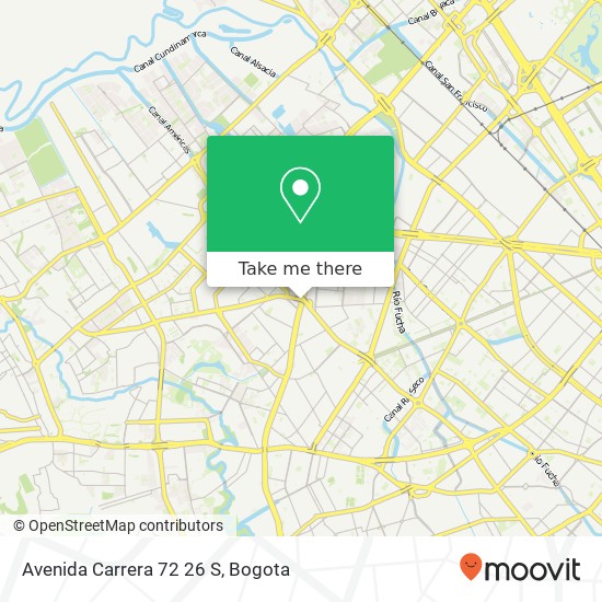 Avenida Carrera 72 26 S map
