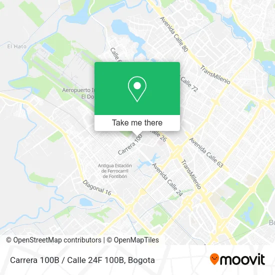Carrera 100B / Calle 24F 100B map