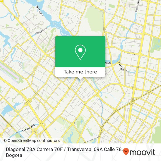 Diagonal 78A Carrera 70F / Transversal 69A Calle 78 map