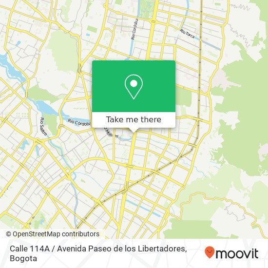 Calle 114A / Avenida Paseo de los Libertadores map