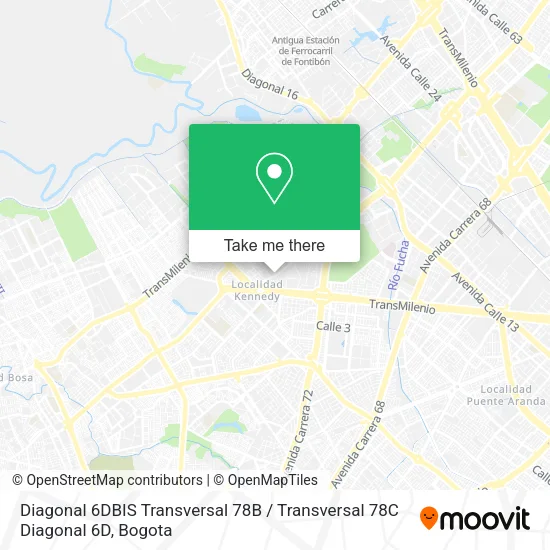 Mapa de Diagonal 6DBIS Transversal 78B / Transversal 78C Diagonal 6D
