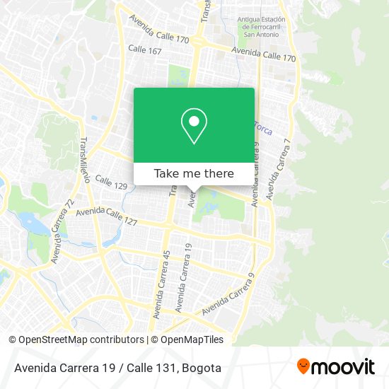 Avenida Carrera 19 / Calle 131 map