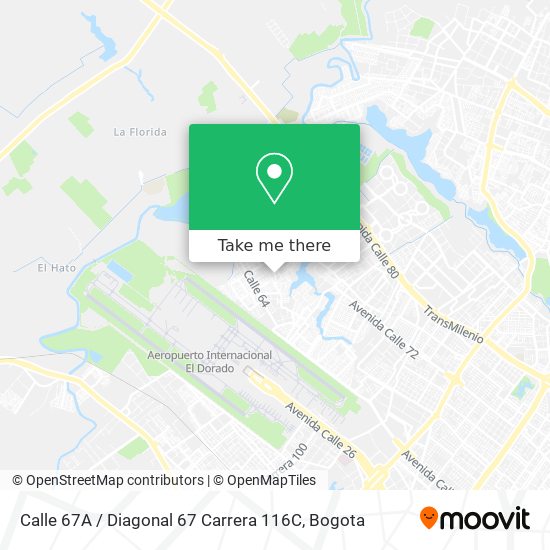 Mapa de Calle 67A / Diagonal 67 Carrera 116C