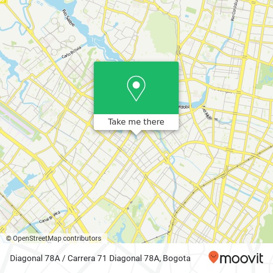 Mapa de Diagonal 78A / Carrera 71 Diagonal 78A