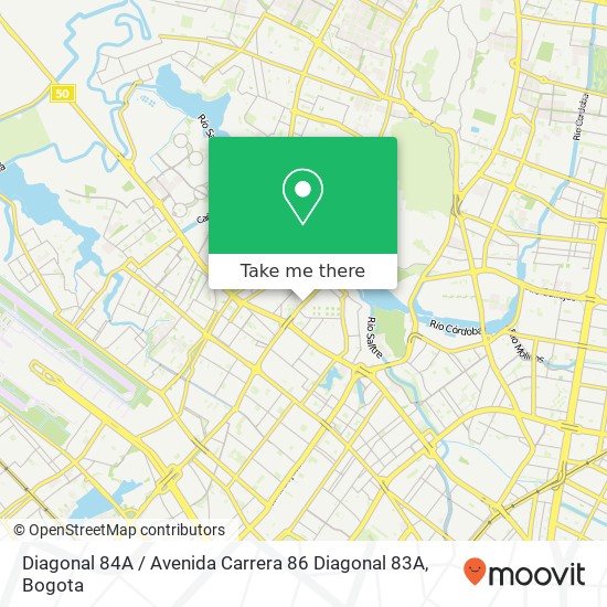 Diagonal 84A / Avenida Carrera 86 Diagonal 83A map