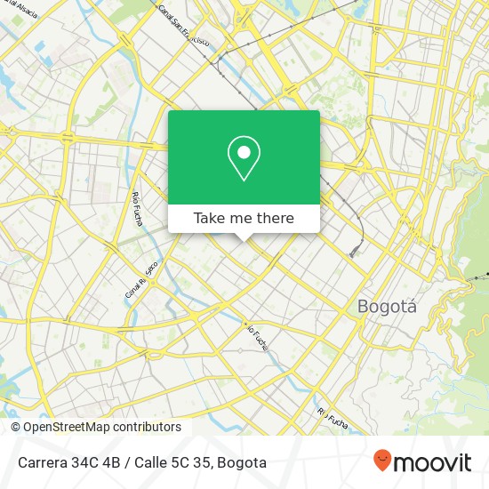 Mapa de Carrera 34C 4B / Calle 5C 35