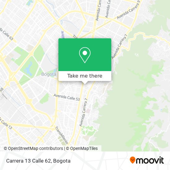 Mapa de Carrera 13 Calle 62