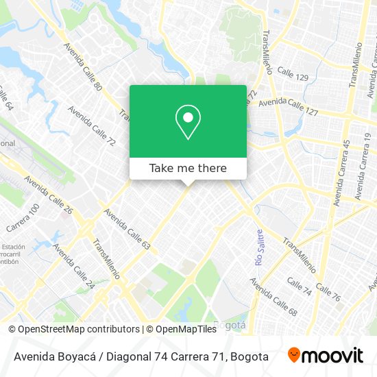 Mapa de Avenida Boyacá / Diagonal 74 Carrera 71