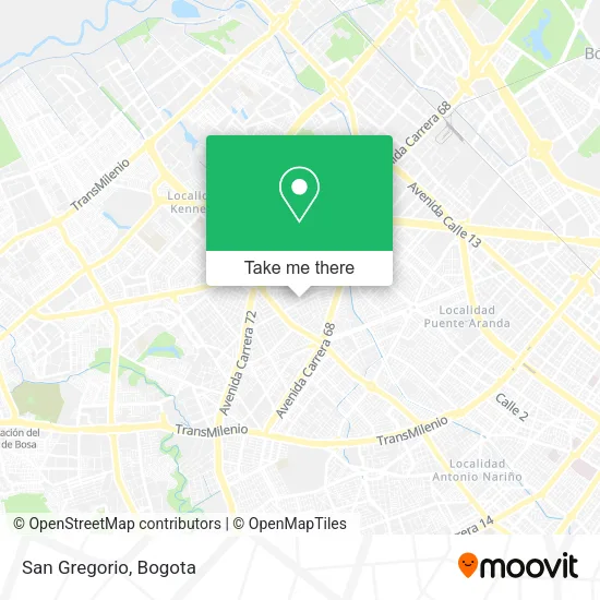 Mapa de San Gregorio
