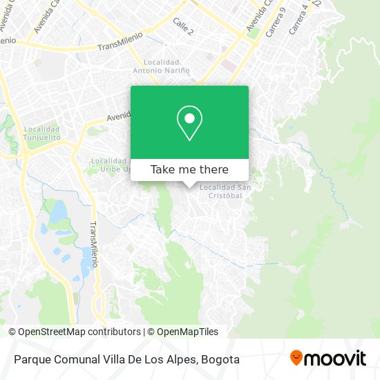 Parque Comunal Villa De Los Alpes map