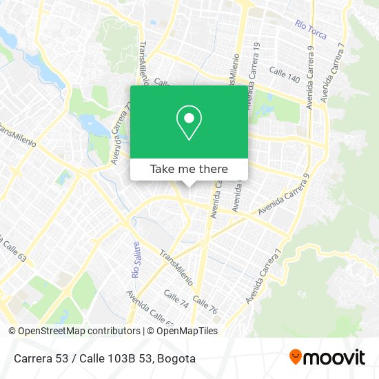 Mapa de Carrera 53 / Calle 103B 53