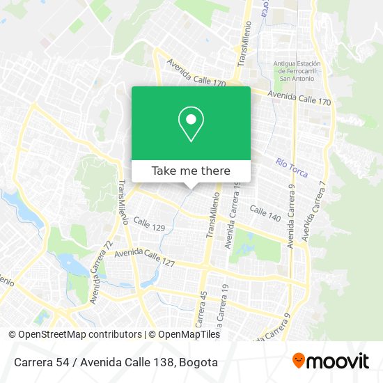 Mapa de Carrera 54 / Avenida Calle 138