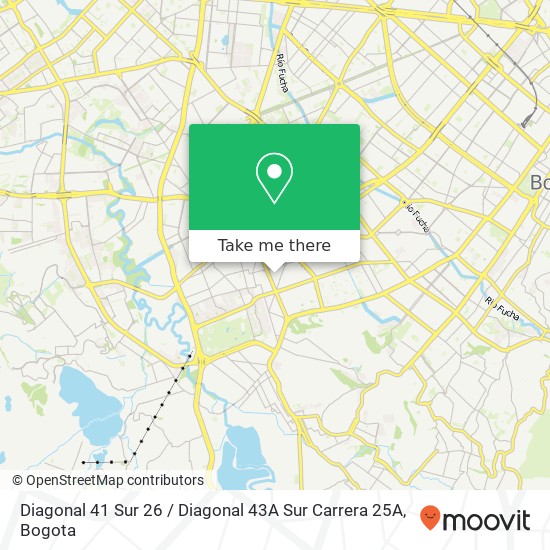 Mapa de Diagonal 41 Sur 26 / Diagonal 43A Sur Carrera 25A