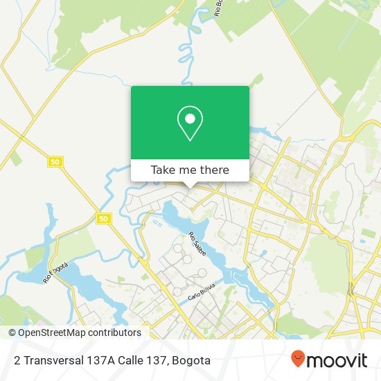 Mapa de 2 Transversal 137A Calle 137