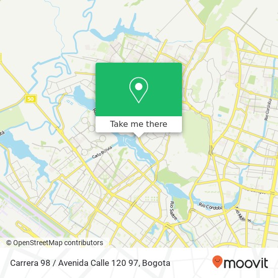 Mapa de Carrera 98 / Avenida Calle 120 97