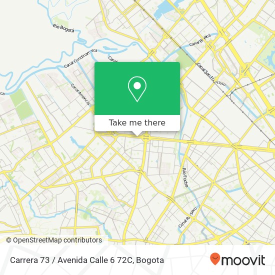 Mapa de Carrera 73 / Avenida Calle 6 72C