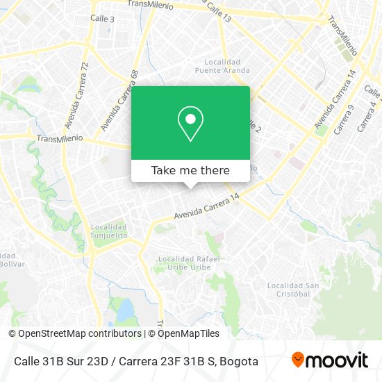 Calle 31B Sur 23D / Carrera 23F 31B S map