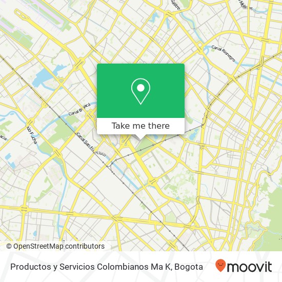 Productos y Servicios Colombianos Ma K map