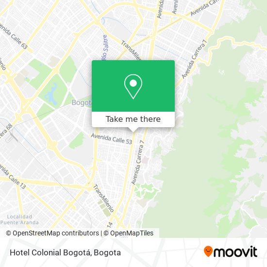 Hotel Colonial Bogotá map