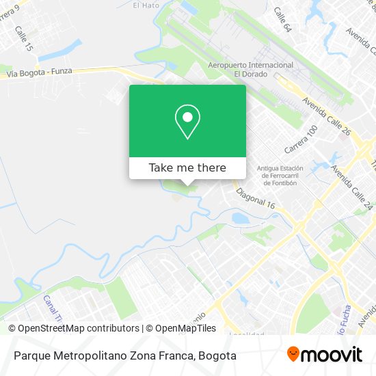Mapa de Parque Metropolitano Zona Franca
