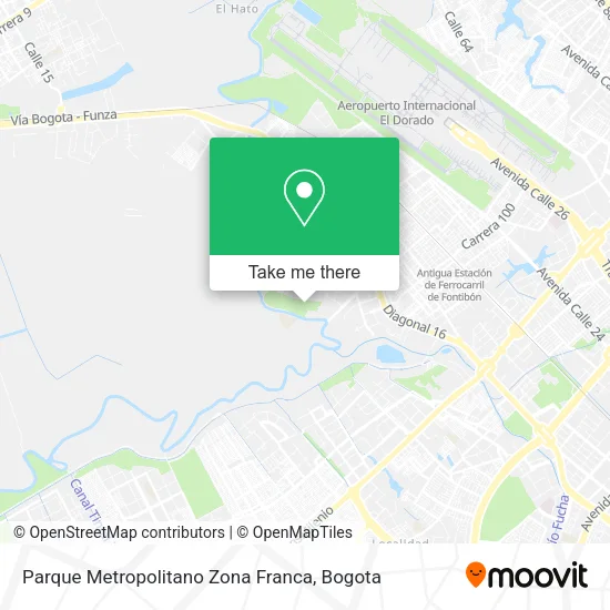 Parque Metropolitano Zona Franca map