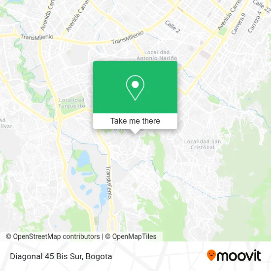 Diagonal 45 Bis Sur map