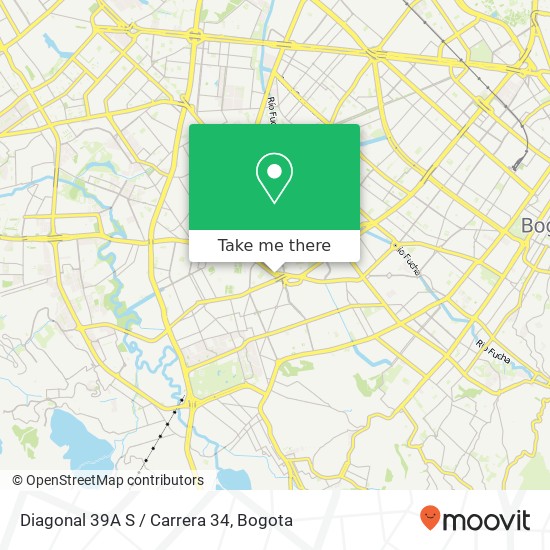 Mapa de Diagonal 39A S / Carrera 34