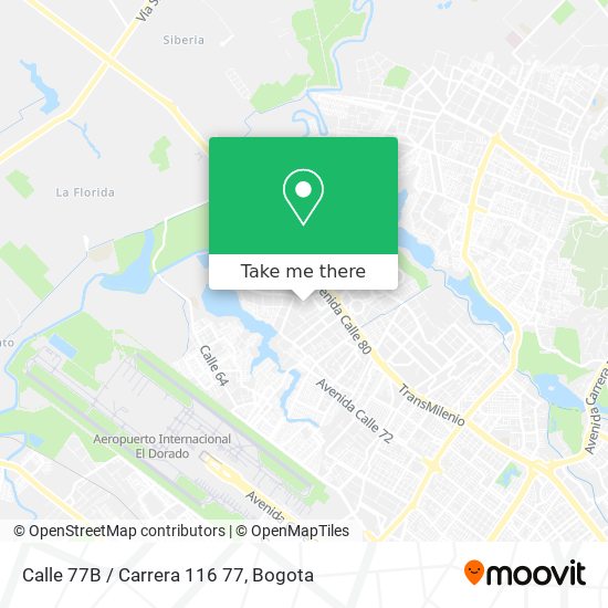 Mapa de Calle 77B / Carrera 116 77
