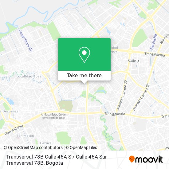 Mapa de Transversal 78B Calle 46A S / Calle 46A Sur Transversal 78B